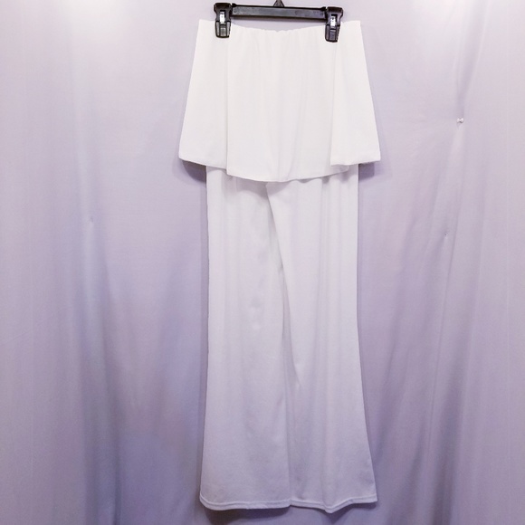 Wide Leg Pants Cozy Chic Lace Up Peplum - Picture 6 of 7